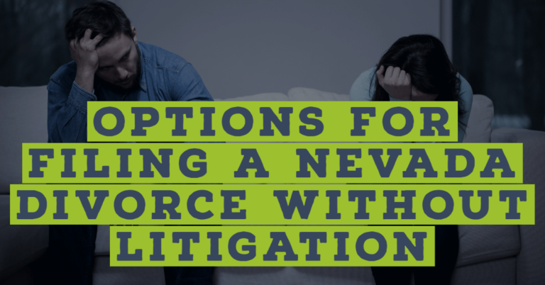 Options for filing a nevada divorce without litigation