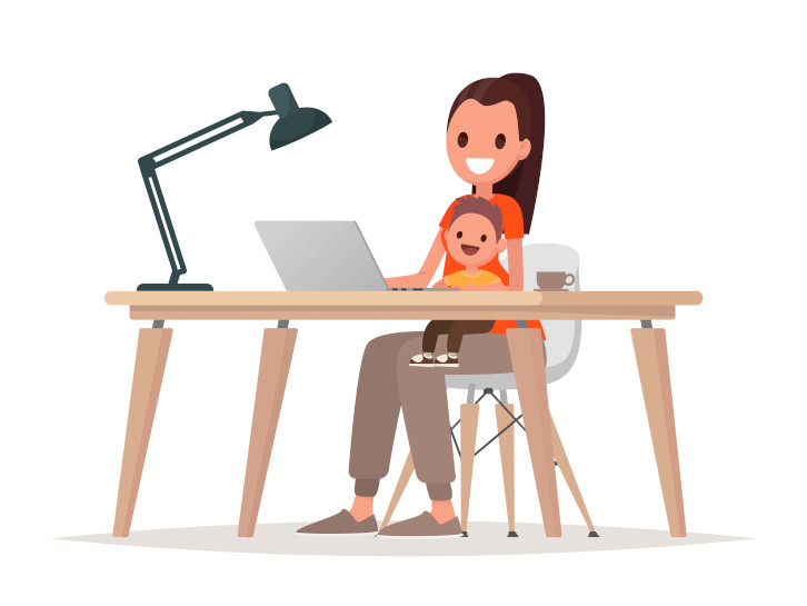 baby at work graphic