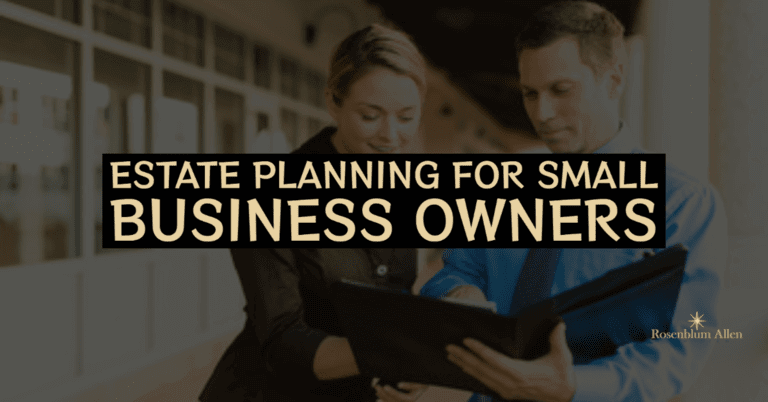 Estate planning for Small Business Owners Banner