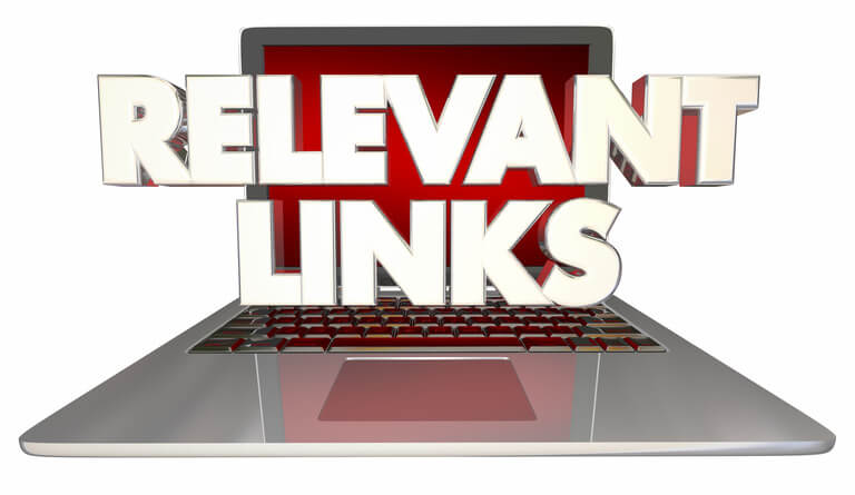 A computer monitor with the words "Relevant Links" in bold text across the screen to indicate the start of a section containing useful external websites and resources related to the topic.