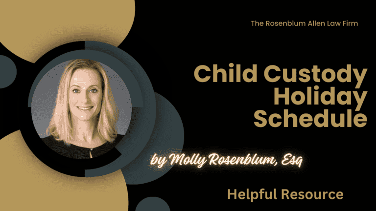 Child Custody Holiday Schedule Banner