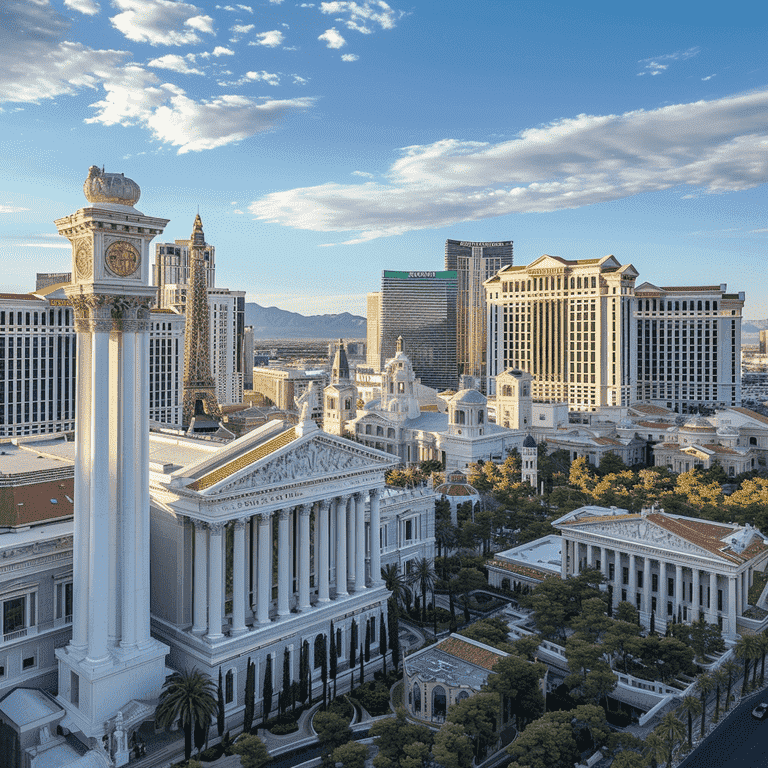 Las Vegas Skyline with Courthouse Highlighted