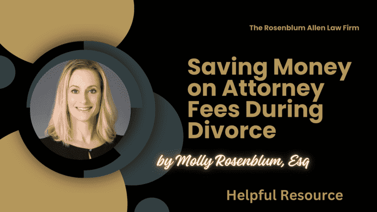 Saving Money on Attorney Fees During Divorce Banner