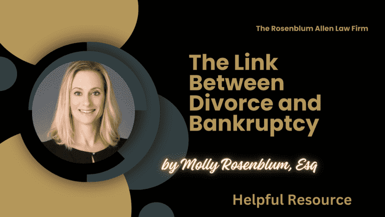 The Link Between Divorce and Bankruptcy Banner