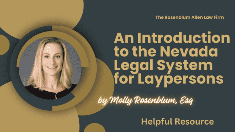 An Introduction to the Nevada Legal System for Laypersons Banner