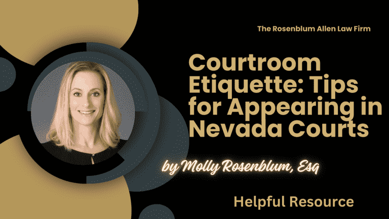 Courtroom Etiquette: Tips for Appearing in Nevada Courts Banner