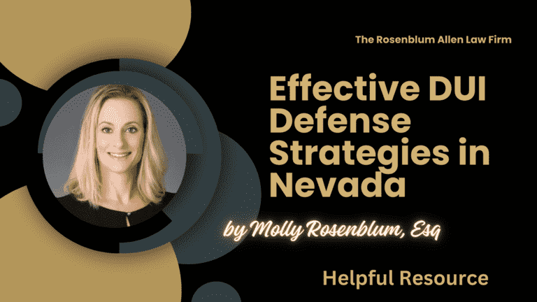 Effective DUI Defense Strategies in Nevada