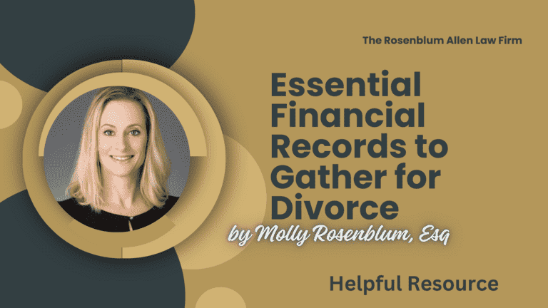 Essential Financial Records to Gather for Divorce Banner