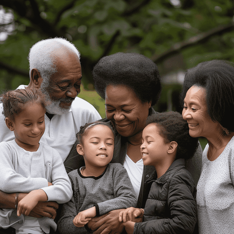 Diverse family gathering, symbolizing the special considerations in estate planning for different family needs.