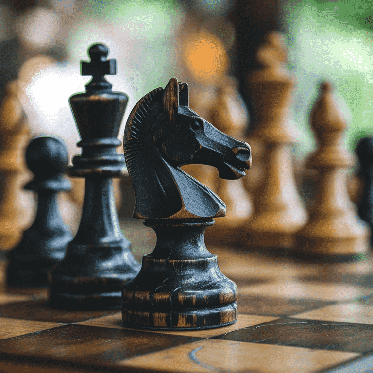 Chess pieces strategically positioned on a chessboard, symbolizing defense strategies in legal cases.