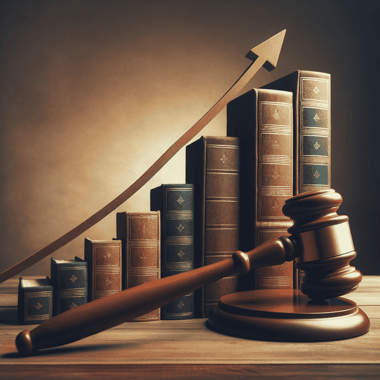 Gavel and Legal Books Symbolizing Sentencing Enhancements and Reductions in the Legal Process
