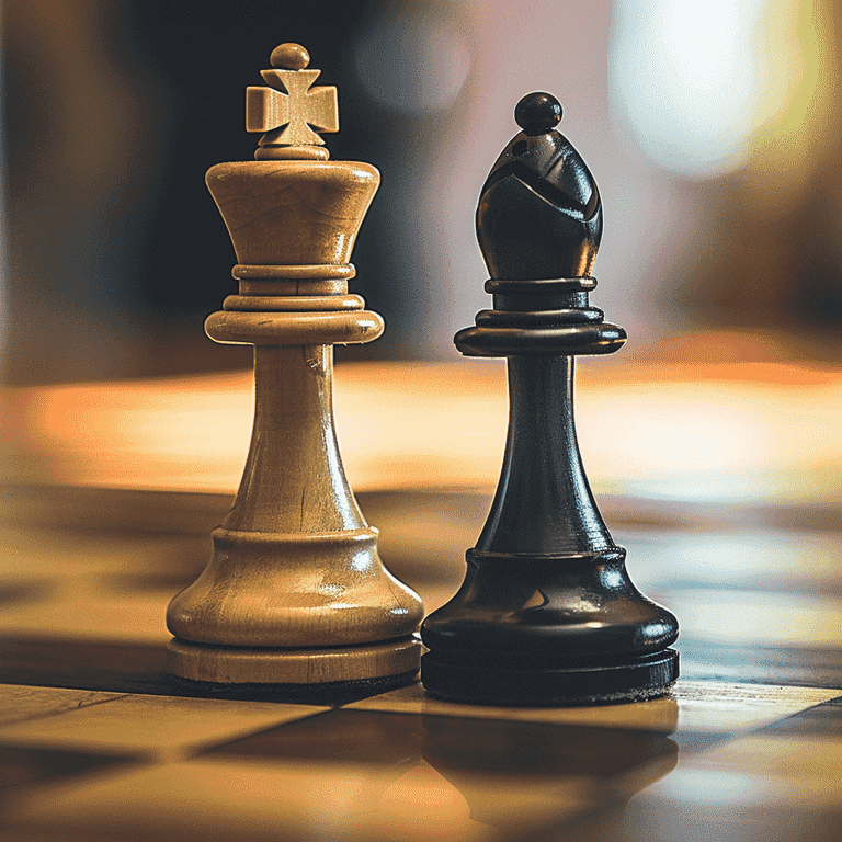 "Strategic positioning of king chess piece on a chessboard