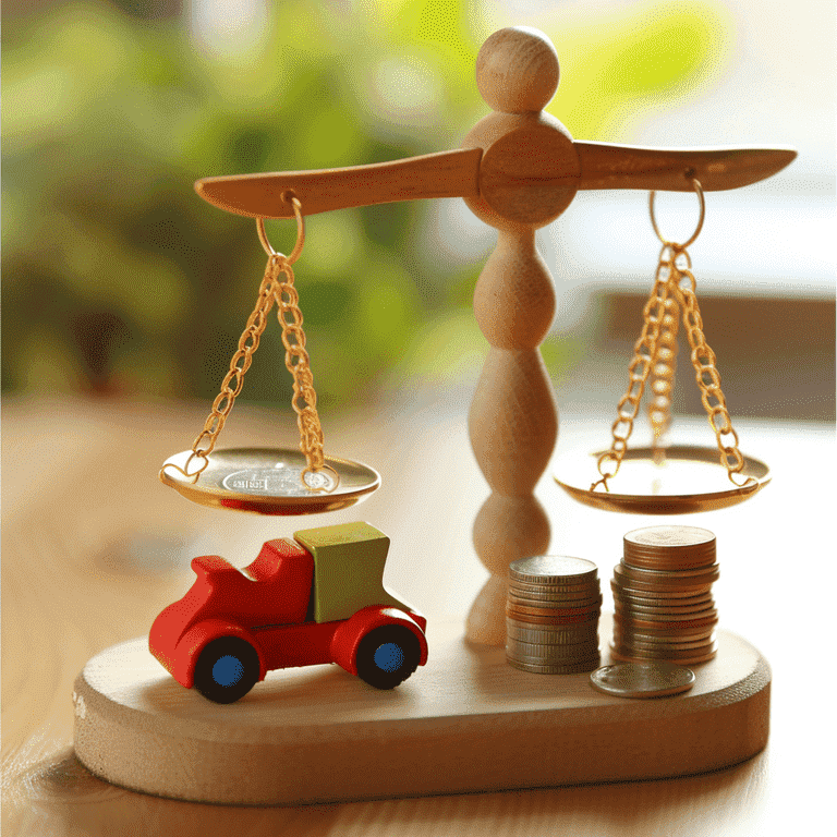 Balance of child needs and financial support in joint custody.