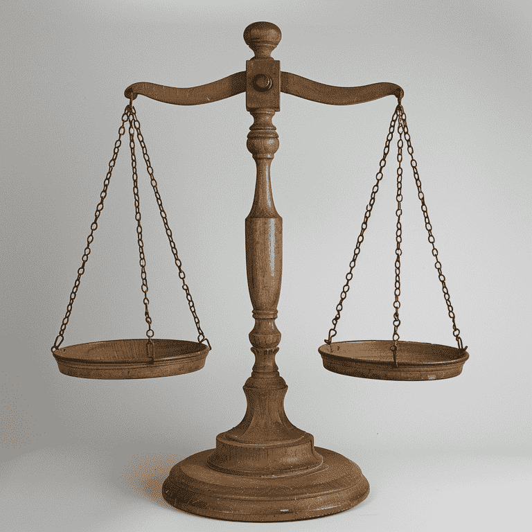 Balanced scale representing the near-equal division of 51/49 custody.