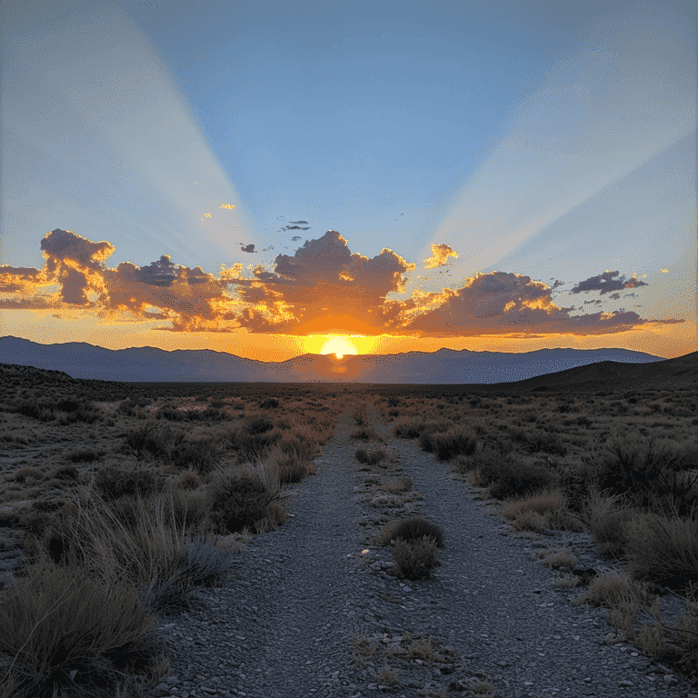 Sunset over Nevada desert symbolizing the completion of a comprehensive estate plan.