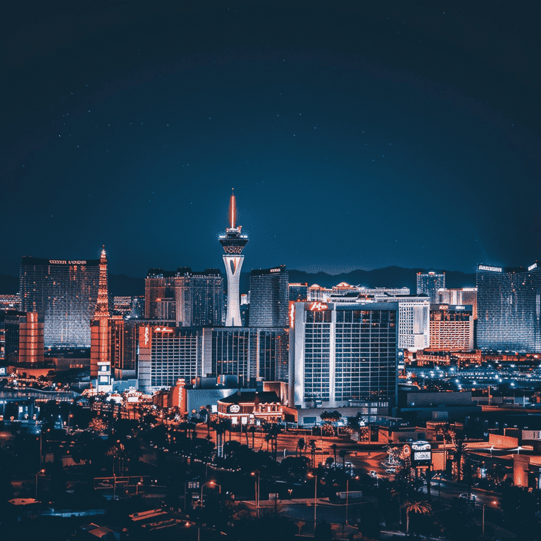 Las Vegas Skyline with Courthouse Highlight