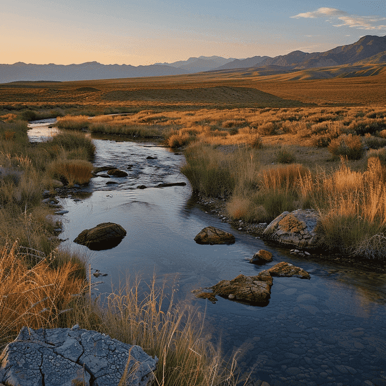 Tranquil Nevada desert sunset symbolizing calm and resolution