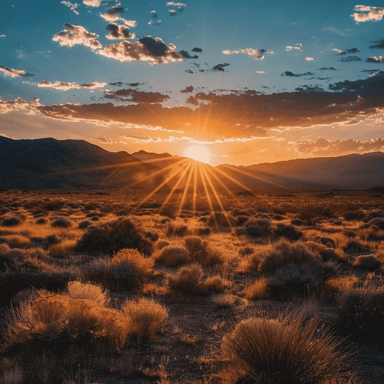 Serene Nevada landscape symbolizing recovery