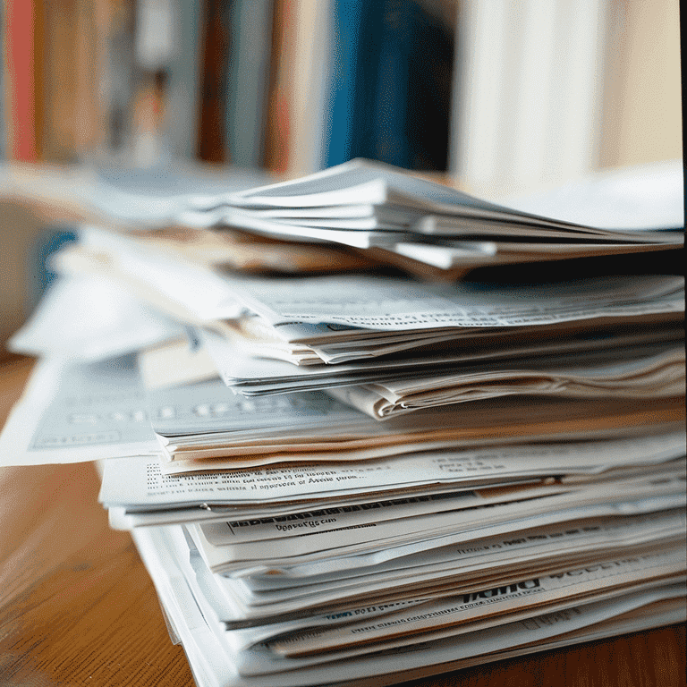 Stack of official documents for Homestead Exemption application