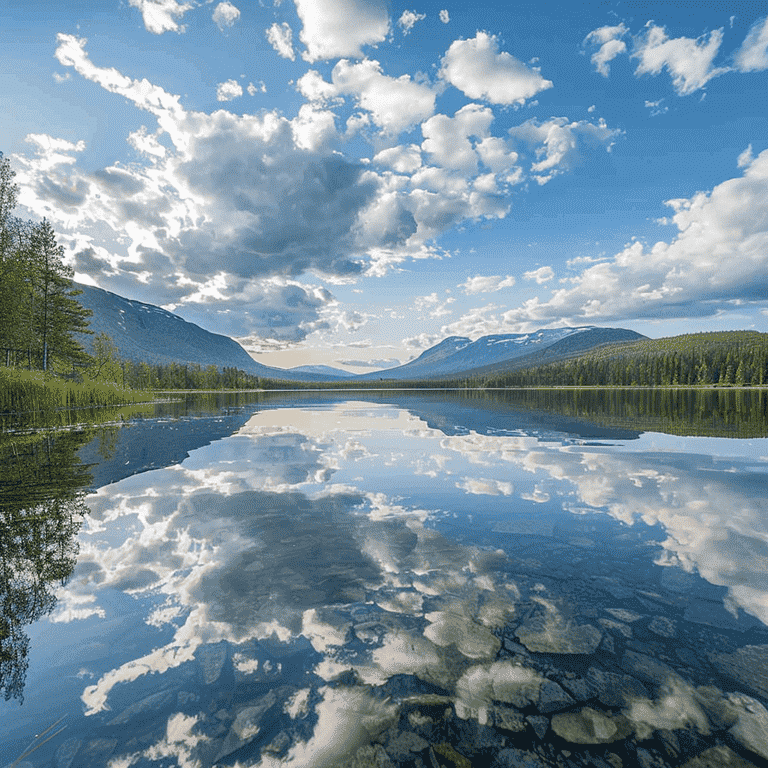 Serene Lake Landscape Symbolizing Peace of Mind in Planning