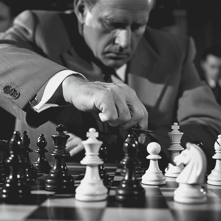 Chess game in progress symbolizing strategy