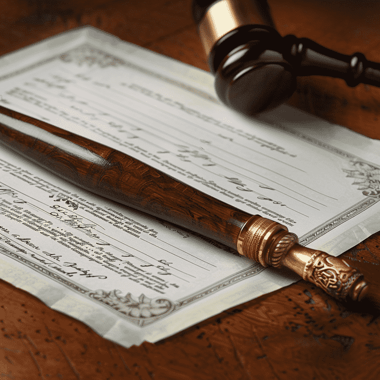 Legal document representing legal recourse for non-payment of child support