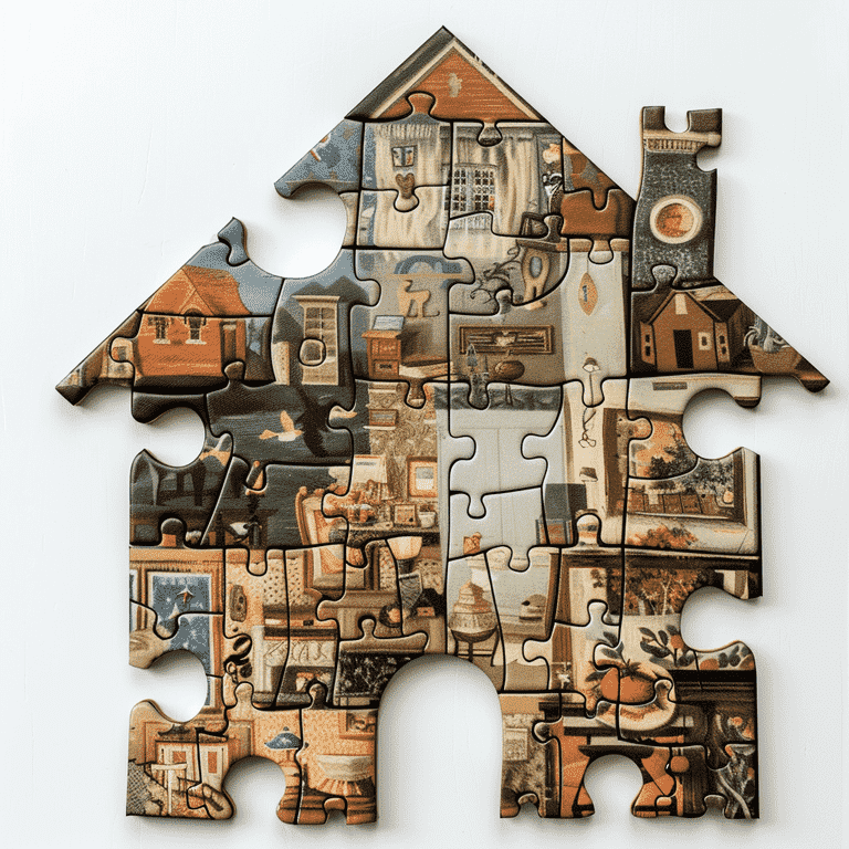 Puzzle with unique pieces, representing the challenge of addressing special considerations in the property division process